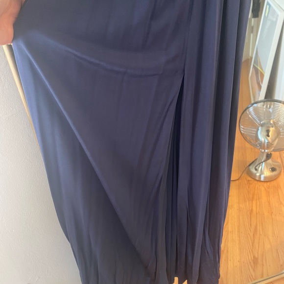 Navy halter slit maxi dress - Picture 3 of 5